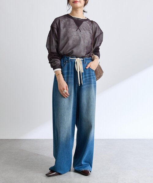 RIVE DROITE(リヴドロワ)の「【こなれ感抜群◎】オーバーショルダーシアーニット(ニット/セーター・レディース・ブラック/グレー/バーガンディー・FREE)」の16枚目の写真