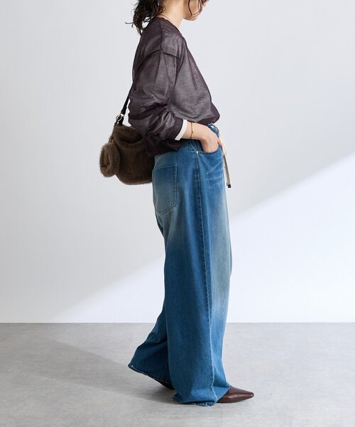 RIVE DROITE(リヴドロワ)の「【こなれ感抜群◎】オーバーショルダーシアーニット(ニット/セーター・レディース・ブラック/グレー/バーガンディー・FREE)」の17枚目の写真