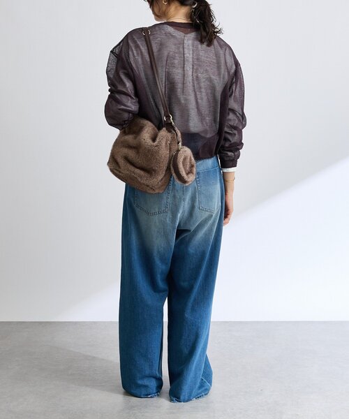 RIVE DROITE(リヴドロワ)の「【こなれ感抜群◎】オーバーショルダーシアーニット(ニット/セーター・レディース・ブラック/グレー/バーガンディー・FREE)」の18枚目の写真