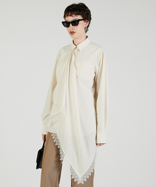 PRANK PROJECT（プランクプロジェクト）の「スカーフシャツ / Scarf Shirt（シャツ/ブラウス・レディース・グレー/ホワイト/ブラウン・FREE）」の8枚目の写真