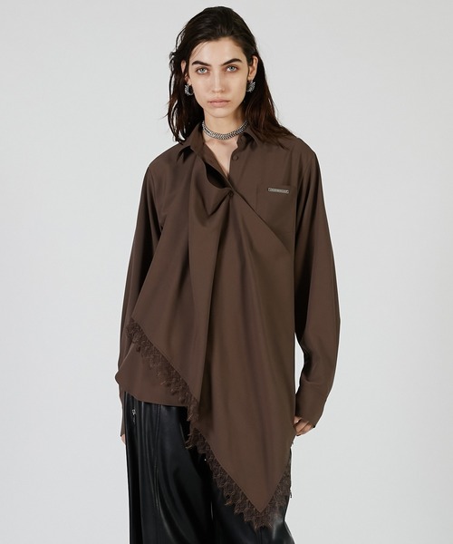 PRANK PROJECT（プランクプロジェクト）の「スカーフシャツ / Scarf Shirt（シャツ/ブラウス・レディース・グレー/ホワイト/ブラウン・FREE）」の17枚目の写真