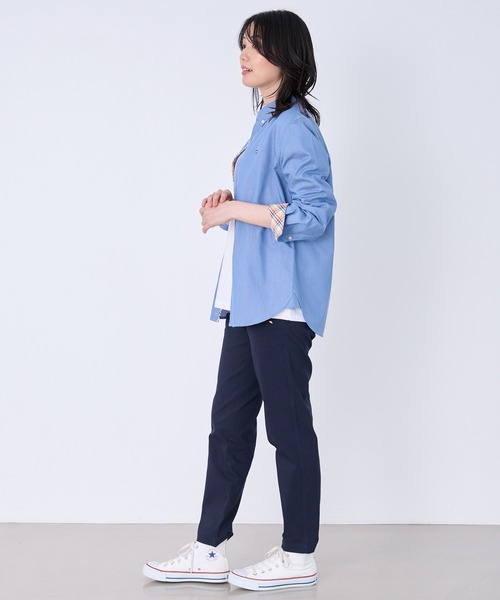 Arnold Palmer（アーノルドパーマー）の「裏ワザデニム イージーケア 長袖 シェア シャツ（シャツ/ブラウス・レディース・ライトブルー/インディゴブルー・XS/S/M/L/LL）」の16枚目の写真