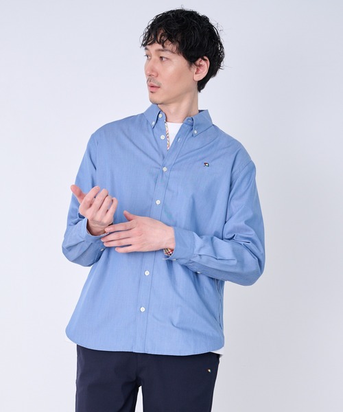 Arnold Palmer（アーノルドパーマー）の「裏ワザデニム イージーケア 長袖 シェア シャツ（シャツ/ブラウス・レディース・ライトブルー/インディゴブルー・XS/S/M/L/LL）」の6枚目の写真