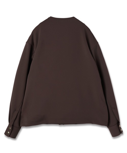 Double Cloth Collarless Dot Button Jacket（ブルゾン）｜CULLNI