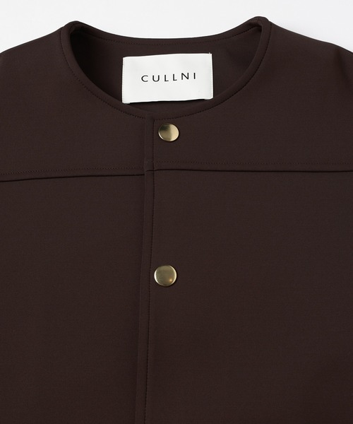 CULLNI(クルニ)の「Double Cloth Collarless Dot Button Jacket(ブルゾン・メンズ・ブラック/ネイビー/ブラウン/グレー・2/1/0)」の12枚目の写真