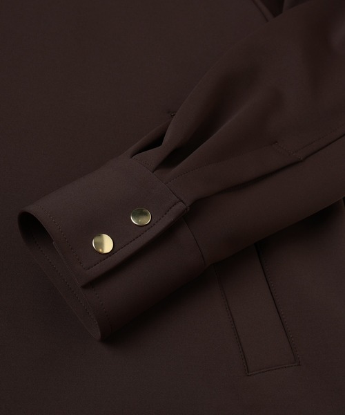 Double Cloth Collarless Dot Button Jacket（ブルゾン）｜CULLNI