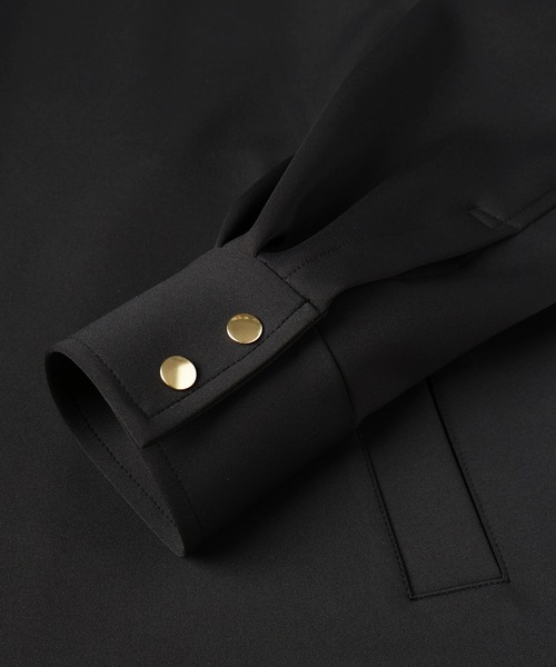CULLNI(クルニ)の「Double Cloth Collarless Dot Button Jacket(ブルゾン・メンズ・ブラック/ネイビー/ブラウン/グレー・2/1/0)」の21枚目の写真