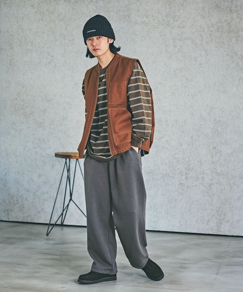 BAYFLOW(ベイフロー)の「バギースウェットトラウザー(その他パンツ・メンズ・グレー/オフホワイト/チャコール・LARGE/MEDIUM)」の6枚目の写真