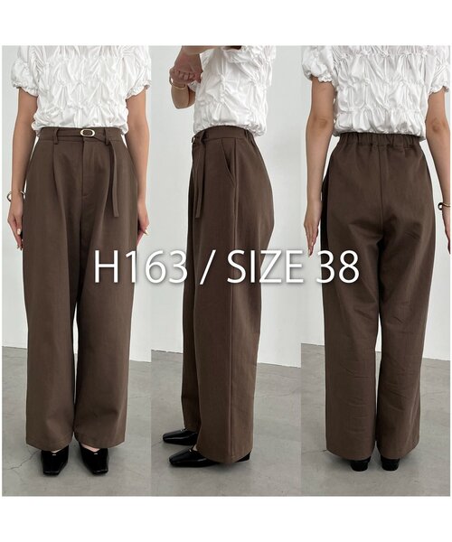 CAPRICIEUX LE'MAGE(カプリシューレマージュ)の「ベルト付ツイルパンツ(その他パンツ・レディース・ブラック/ブラウン/ホワイト系その他・36/38)」の13枚目の写真