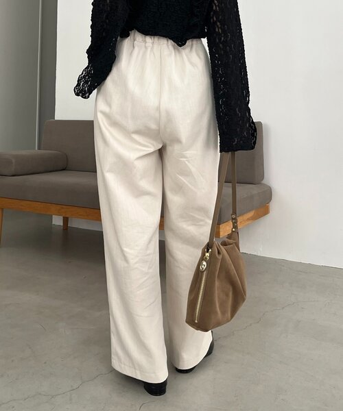 CAPRICIEUX LE'MAGE(カプリシューレマージュ)の「ベルト付ツイルパンツ(その他パンツ・レディース・ブラック/ブラウン/ホワイト系その他・36/38)」の22枚目の写真