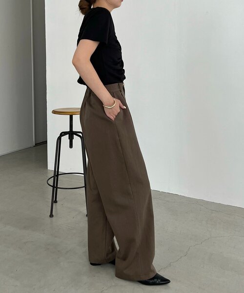 CAPRICIEUX LE'MAGE(カプリシューレマージュ)の「ベルト付ツイルパンツ(その他パンツ・レディース・ブラック/ブラウン/ホワイト系その他・36/38)」の9枚目の写真