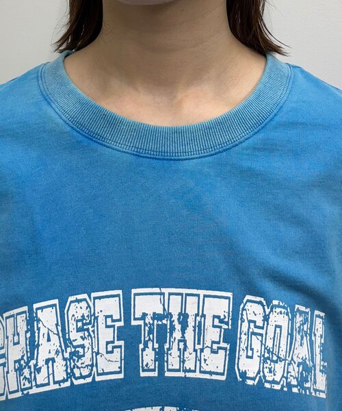 CIAOPANIC(チャオパニック)の「サイドタックピグメントロゴノースリーブTee(Tシャツ/カットソー・レディース・ボルドー/ブルー/グレー・ONE SIZE)」の10枚目の写真