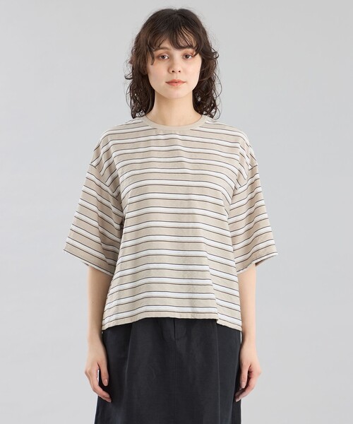 MACKINTOSH PHILOSOPHY(マッキントッシュ フィロソフィー)の「GREY LABEL マルチボーダーブラウス(シャツ/ブラウス・レディース・オフホワイト/ベージュ・2)」の5枚目の写真