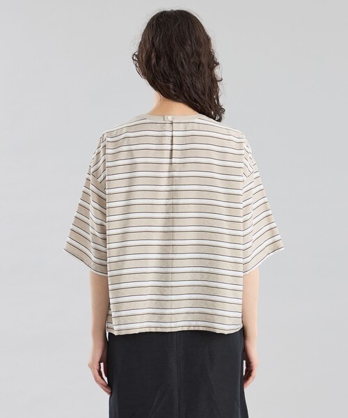 MACKINTOSH PHILOSOPHY(マッキントッシュ フィロソフィー)の「GREY LABEL マルチボーダーブラウス(シャツ/ブラウス・レディース・オフホワイト/ベージュ・2)」の7枚目の写真