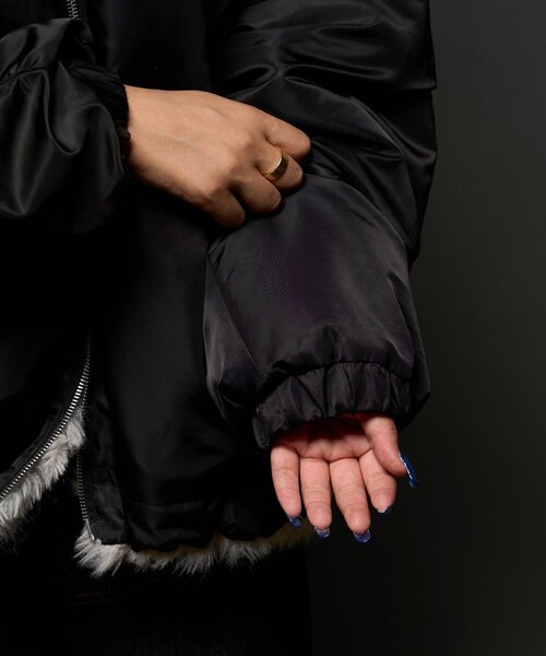 セール】【UNISEX】2WAY リバーシブルファーブルゾン（ブルゾン