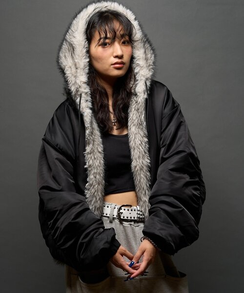 セール】【UNISEX/サイズ展開あり】2WAYリバーシブルファーブルゾン