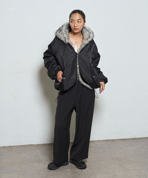 セール】【UNISEX】2WAY リバーシブルファーブルゾン（ブルゾン