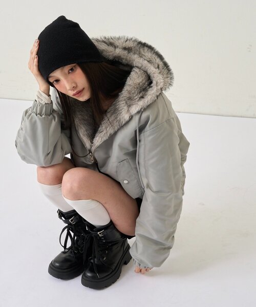 セール】【UNISEX/サイズ展開あり】2WAY REVERSIBLE FUR BLOUSON