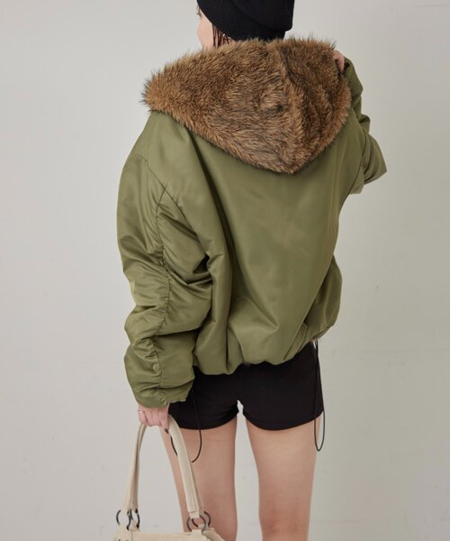 who's who gallery 2WAY リバーシブルファーブルゾン セール】【UNISEX/サイズ展開あり】2WAY REVERSIBLE FUR BLOUSON