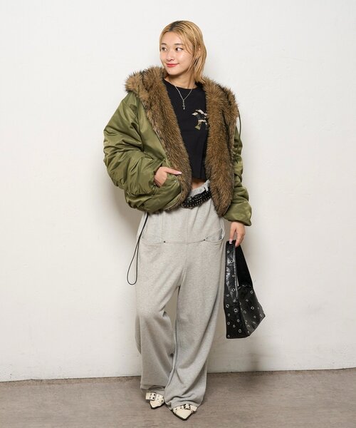 WHO'S WHO gallery 2wayリバーシブルファーブルゾン UNISEX/サイズ展開あり】2WAYリバーシブルファーブルゾン（ブルゾン