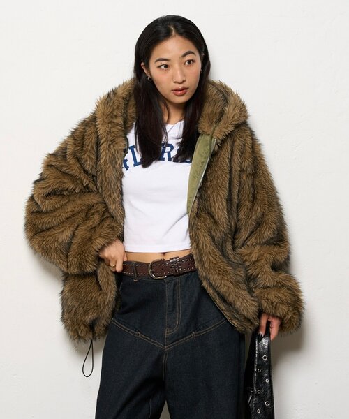 セール】【UNISEX/サイズ展開あり】2WAY REVERSIBLE FUR BLOUSON