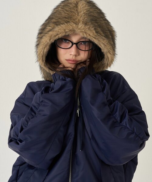 セール】【UNISEX】2WAYリバーシブルファーブルゾン（ブルゾン