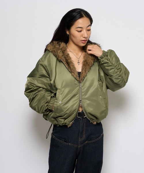 セール】【UNISEX/サイズ展開あり】2WAY REVERSIBLE FUR BLOUSON