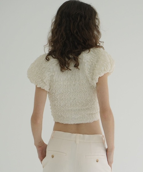 CLANE（クラネ）の「CLANE SHIRRING PUFF TOPS 19122-4072（その他