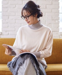 INED | 【ご家庭で洗える】ウール100％ハイネックニット(ニット/セーター)