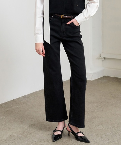 GENERAL IDEA(ジェネラルアイデア)の「GENERAL IDEA/ジェネラルアイディア stretch straight denim pants デニムパンツ(デニムパンツ・レディース・ブラック/ブルー・M/L)」の2枚目の写真