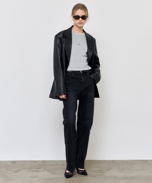 GENERAL IDEA(ジェネラルアイデア)の「GENERAL IDEA/ジェネラルアイディア stretch straight denim pants デニムパンツ(デニムパンツ・レディース・ブラック/ブルー・M/L)」の12枚目の写真