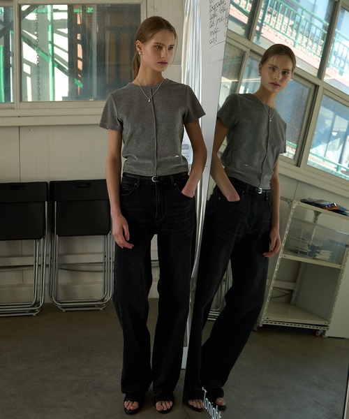 GENERAL IDEA(ジェネラルアイデア)の「GENERAL IDEA/ジェネラルアイディア stretch straight denim pants デニムパンツ(デニムパンツ・レディース・ブラック/ブルー・M/L)」の7枚目の写真