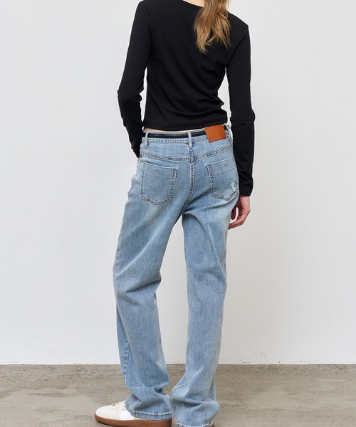 GENERAL IDEA(ジェネラルアイデア)の「GENERAL IDEA/ジェネラルアイディア stretch straight denim pants デニムパンツ(デニムパンツ・レディース・ブラック/ブルー・M/L)」の21枚目の写真