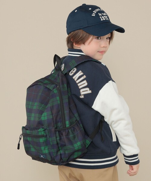 SHIPS（シップス）の「SHIPS KIDS:50th ANNIV チェック デイ パック M（バックパック/リュック・キッズ・ネイビー・ONE SIZE）」の2枚目の写真