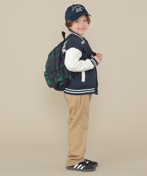SHIPS（シップス）の「SHIPS KIDS:50th ANNIV チェック デイ パック M（バックパック/リュック・キッズ・ネイビー・ONE SIZE）」の4枚目の写真