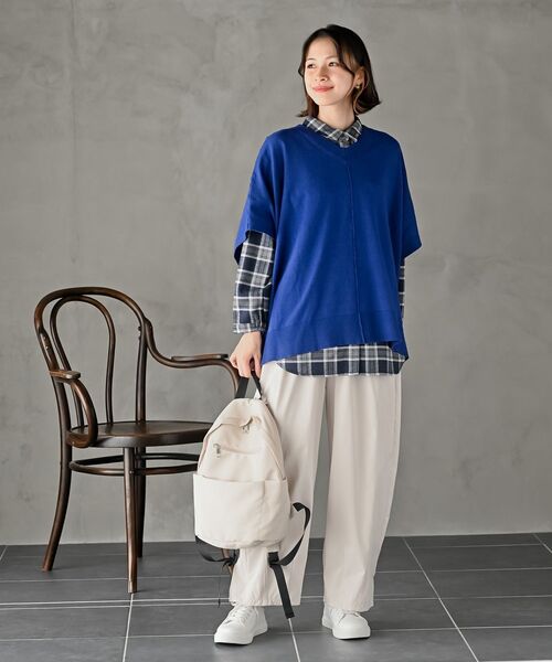 rps（アールピーエス）の「サイドボタンポンチョニットベスト（ベスト・レディース・ブルー/ブラウン系その他/グレー系その他・フリー）」の8枚目の写真