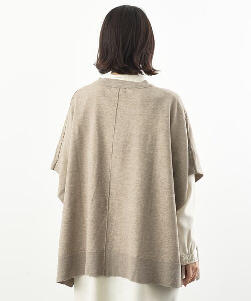 rps（アールピーエス）の「サイドボタンポンチョニットベスト（ベスト・レディース・ブルー/ブラウン系その他/グレー系その他・フリー）」の7枚目の写真