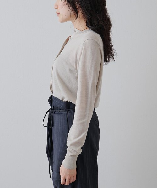 Whim Gazette（ウィムガゼット）の「16Gテンジクカーディガン（カーディガン/ボレロ・レディース・ブルー系その他/ライトベージュ/グレー・FREE）」の6枚目の写真