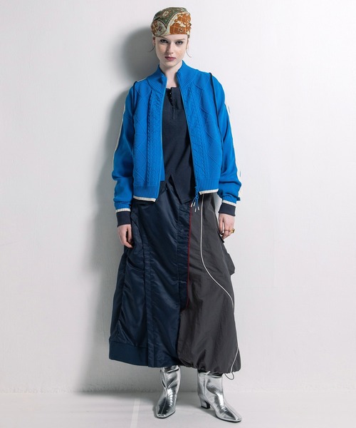 AULA AILA（アウラアイラ）の「ケーブルニットジップアップ（カーディガン/ボレロ・レディース・ブルー/ブラウン/ブラック・0）」の15枚目の写真