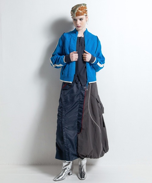 AULA AILA（アウラアイラ）の「ケーブルニットジップアップ（カーディガン/ボレロ・レディース・ブルー/ブラウン/ブラック・0）」の16枚目の写真