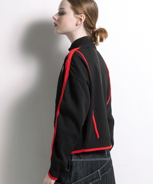 AULA AILA（アウラアイラ）の「ケーブルニットジップアップ（カーディガン/ボレロ・レディース・ブルー/ブラウン/ブラック・0）」の18枚目の写真