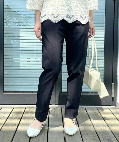 couture brooch（クチュールブローチ）の「ポイントパール調ハイパーストレッチパンツ（その他パンツ・レディース・ブラック系1/ネイビー/ブラック・36/38/40/42）」の18枚目の写真