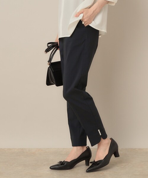 couture brooch（クチュールブローチ）の「ポイントパール調ハイパーストレッチパンツ（その他パンツ・レディース・ブラック系1/ネイビー/ブラック・36/38/40/42）」の11枚目の写真