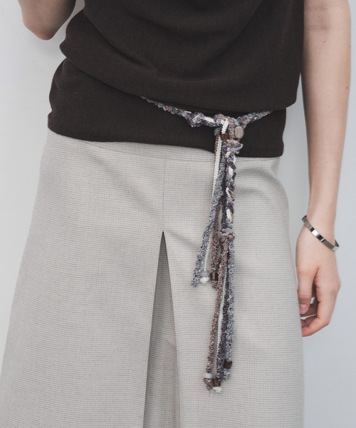 tageechita(タジチタ)の「【tageechita】ヴィンテージ風 ビーズ×編み込み デザインウエストチェーン(ベルト・レディース・アッシュブラウン・FREE)」の16枚目の写真