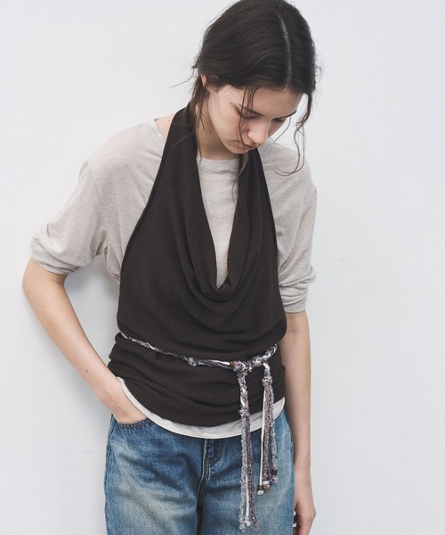 tageechita(タジチタ)の「【tageechita】ヴィンテージ風 ビーズ×編み込み デザインウエストチェーン(ベルト・レディース・アッシュブラウン・FREE)」の18枚目の写真