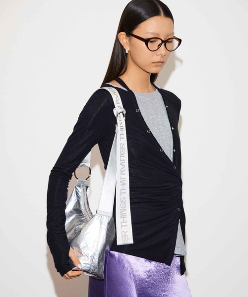 THINGS THAT MATTER（シングス ザット マター）の「TYVEK 2WAY BAG / タイベックツーウェイバッグ（ショルダーバッグ・レディース・クリーム/シルバー/ブラック・FREE）」の4枚目の写真