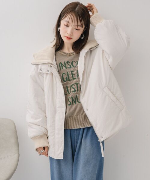 RETRO GIRL（レトロガール）の「襟リブショートモンスター（その他アウター・レディース・ナチュラル/ブラック/ベージュ・FREE）」の4枚目の写真