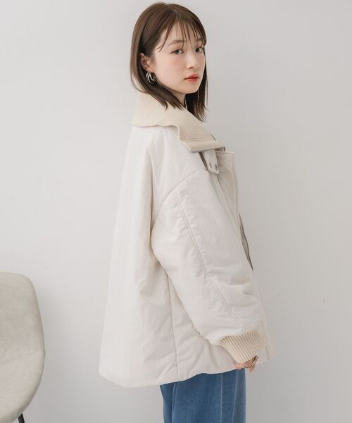 RETRO GIRL（レトロガール）の「襟リブショートモンスター（その他アウター・レディース・ナチュラル/ブラック/ベージュ・FREE）」の5枚目の写真