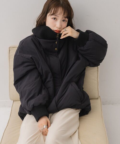 RETRO GIRL（レトロガール）の「襟リブショートモンスター（その他アウター・レディース・ナチュラル/ブラック/ベージュ・FREE）」の9枚目の写真