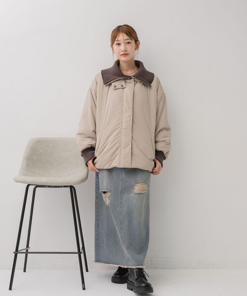 RETRO GIRL（レトロガール）の「襟リブショートモンスター（その他アウター・レディース・ナチュラル/ブラック/ベージュ・FREE）」の22枚目の写真